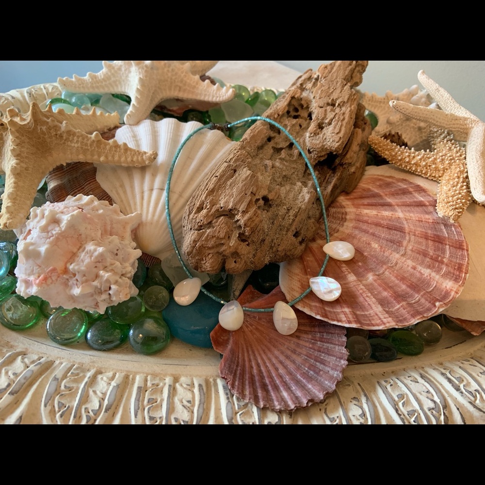 Beachy Handmade Mother of Pearl Necklace